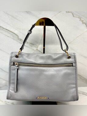 Bally Bloon Hobo Crossbody Bag in Gray Leather